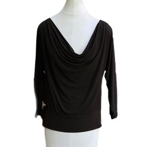 laundry by Shelli Segal Size Small Black Long Sleeve Top Excellent Condi…